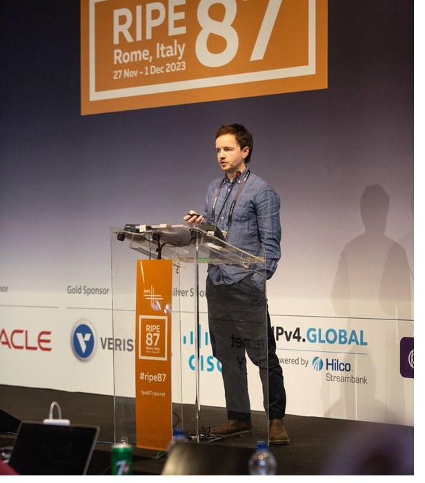 James Kennedy presenting